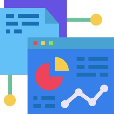 Basit iş grafiği simgesi, vektör illüstrasyonu