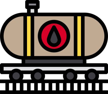 Ulaşım ve trenin minimalist vektör simgesi