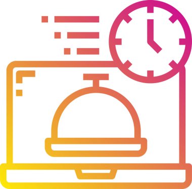 Saat simgesi, vektör illüstrasyonu 