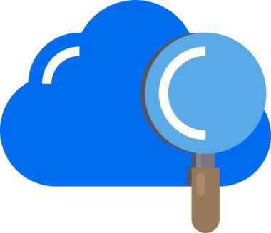 Bulut teknolojisi ikonu. Uzak servis düğmesinin vektör şablonu 