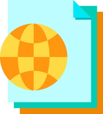 dünya ve dosyalar vektör illüstrasyonu