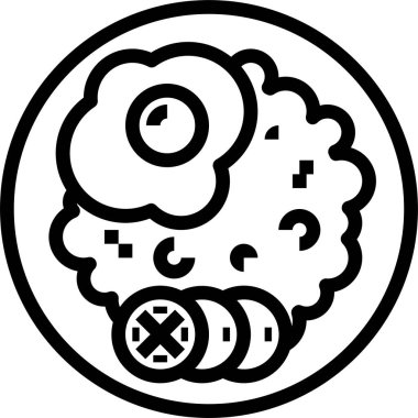 Kahvaltı ikonları, vektör çizimleri