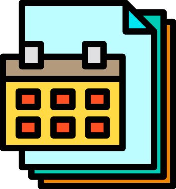 Takvim simgesinin vektör illüstrasyonu