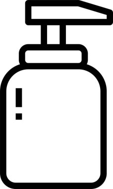 Losyon şişesinin minimalist vektör simgesi