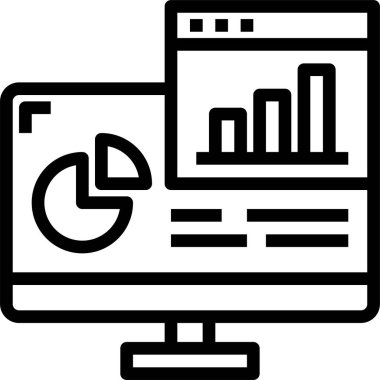 Basit iş web sitesi simgesi grafiği, vektör illüstrasyonu