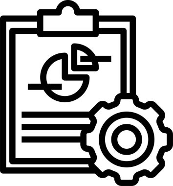 Basit iş grafiği simgesi, vektör illüstrasyonu