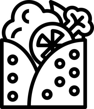 Sandviç yassı simgesi, vektör illüstrasyonu