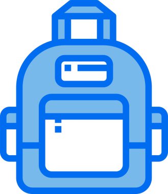 Modern tasarım minimalist vektör simgesi, sırt çantası