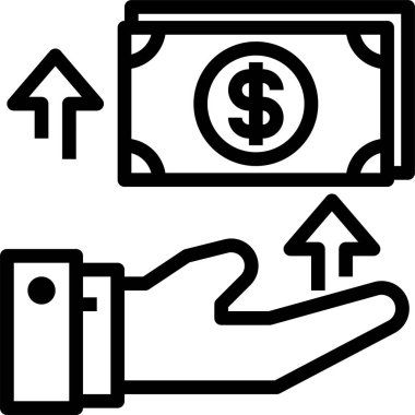 para ve finans büyüme vektörü simgesi