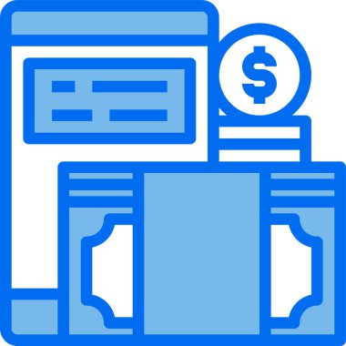 Para kavramının minimalist vektör simgesi