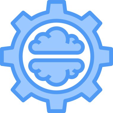 Basit modern fikir simgesi, vektör illüstrasyonu