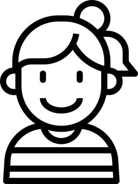 Tatlı kızın vektör çizimi 