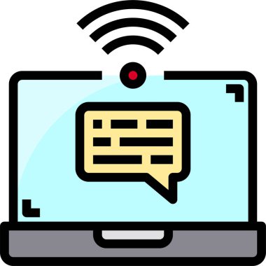 Kablosuz bağlantının basit simgesi, vektör illüstrasyonu