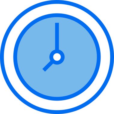 Saat simgesi, vektör illüstrasyonu 