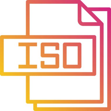 izo dosya biçimi vektör illüstrasyonu 