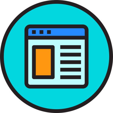 Web sayfasının minimalist vektör simgesi