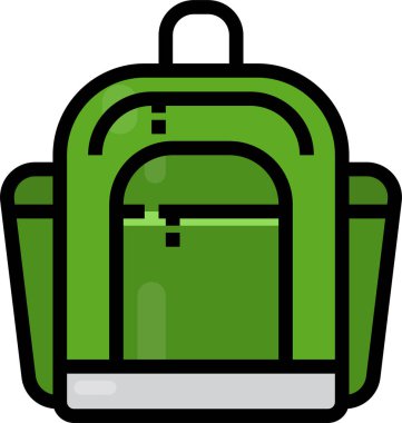 Okul Çantası minimalist vektör simgesi