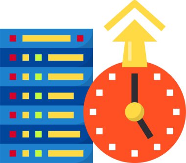 Zamanın minimalist vektör simgesi