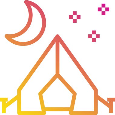 minimalistic vector icon of tent