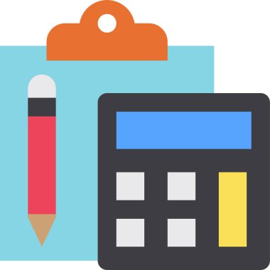 hesap makinesi simgesi, vektör illüstrasyonu 