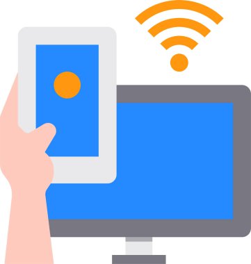 Akıllı telefon simgesinin vektör illüstrasyonu