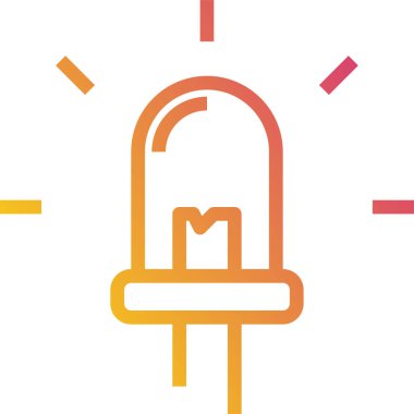 Minimalist vektör simgesi, yönlendirilmiş lamba