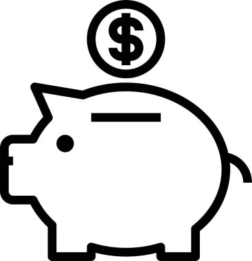 para tasarruf vektörü simgesi