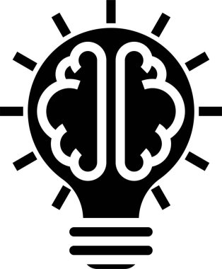 Basit modern fikir simgesi, vektör illüstrasyonu