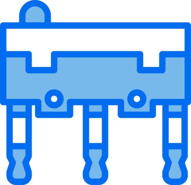 Elektronik şalterin vektör illüstrasyonu 