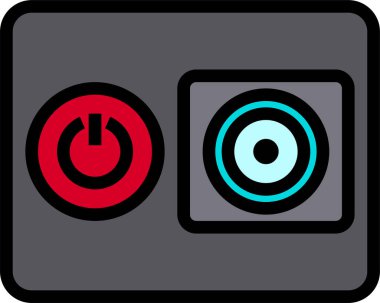 Hareket kamerasının basit simgesi, vektör illüstrasyonu