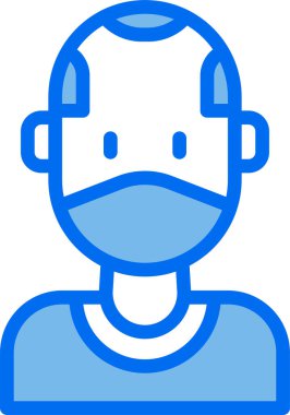 Maske tasarımı erkek avatarı, vektör illüstrasyonu  