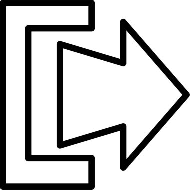 minimalist vektör simgesi, oku imzala