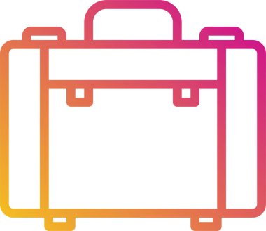 Çanta, evrak çantası ikonu vektör illüstrasyonu 