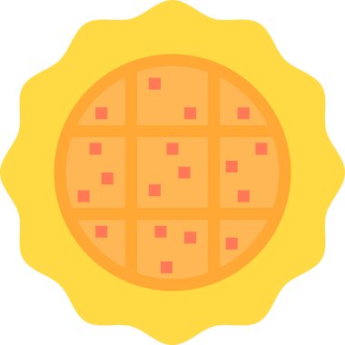 turta vektör simgesi. biçim iki renkli düz semboldür