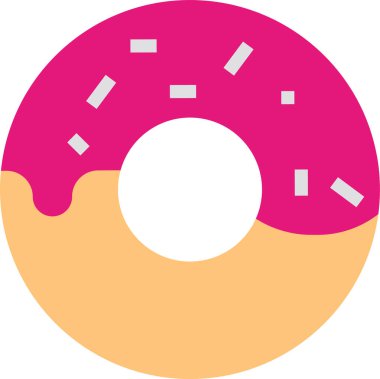 donut simgesi, vektör çizimi 