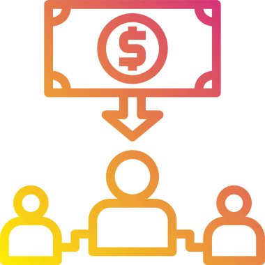 Basit modern fikir simgesi, vektör illüstrasyonu