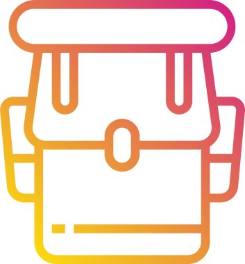 Modern tasarım minimalist vektör simgesi, sırt çantası