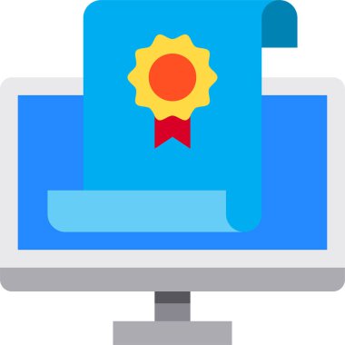 Mezuniyet simgesi, vektör illüstrasyonu