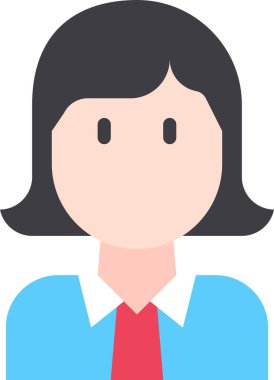 Avatar kadın simge vektör illüstrasyonu