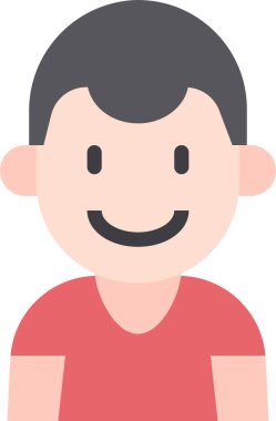 kullanıcı profili, çocuk avatarı, vektör illüstrasyonu 