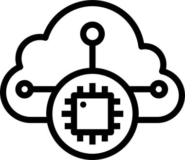 Bilgisayar veri depolamasının vektör illüstrasyon simgesi