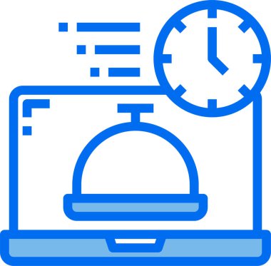 Saat simgesi, vektör illüstrasyonu 