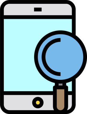 Akıllı telefon simgesinin vektör illüstrasyonu