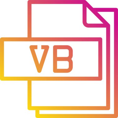 vb dosya biçimi vektör illüstrasyonu 