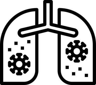 Akciğer zatürreesinin vektör çizimi