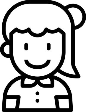 Tatlı kızın vektör çizimi 