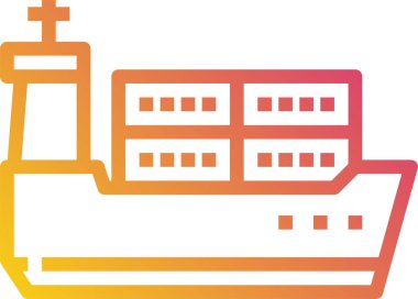 Kargo konteynırının vektör illüstrasyonu