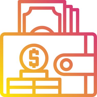 cüzdan ikonu vektör illüstrasyonu