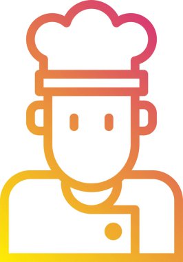 Şef simgesinin vektör illüstrasyonu 