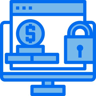 bilgisayar izleme simgesi, vektör illüstrasyonu